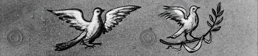 Tauben als christliche Symbole | Pigeons as Christian symbols - Foto simon-107-063-sw.jpg | foticon.de - Bilddatenbank für Motive aus Geschichte und Kultur
